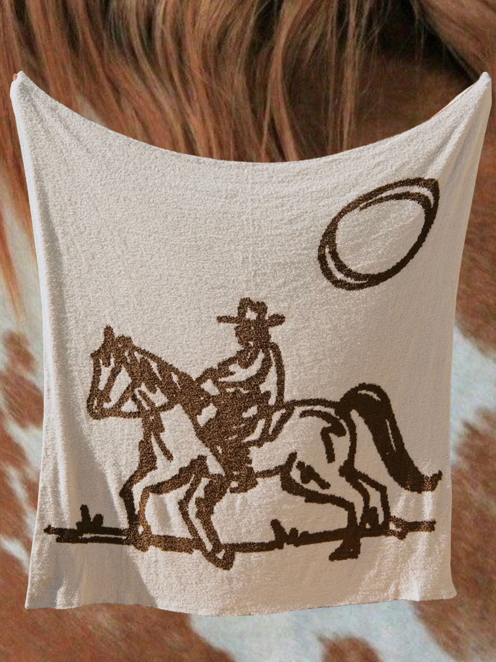 Cowboy Drifter Throw Blanket