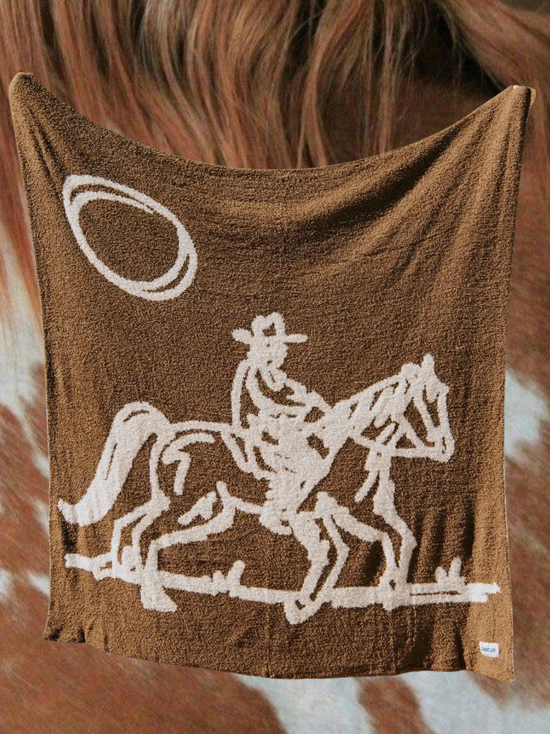 Cowboy Drifter Throw Blanket