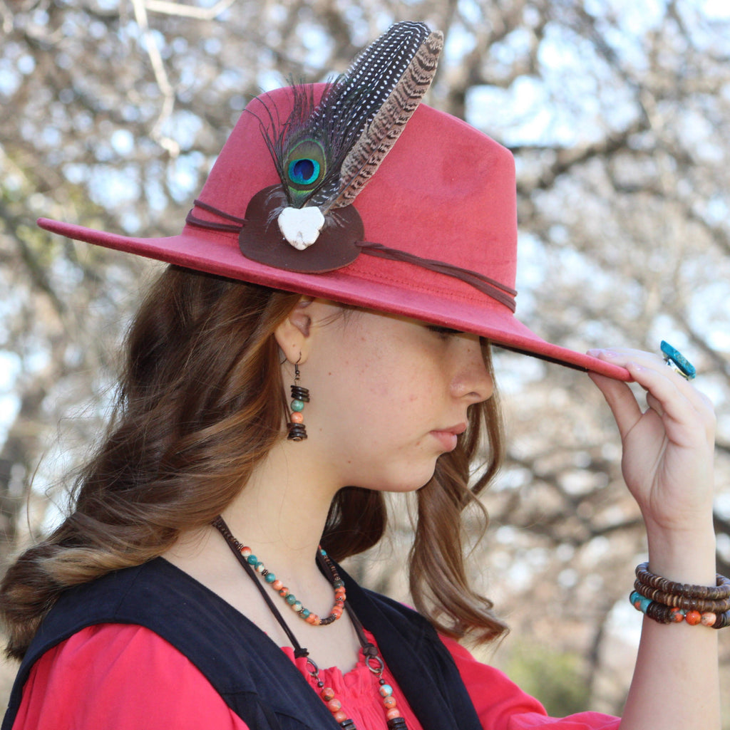 Multi-Colored Turquoise & Wood Earrings (223D)