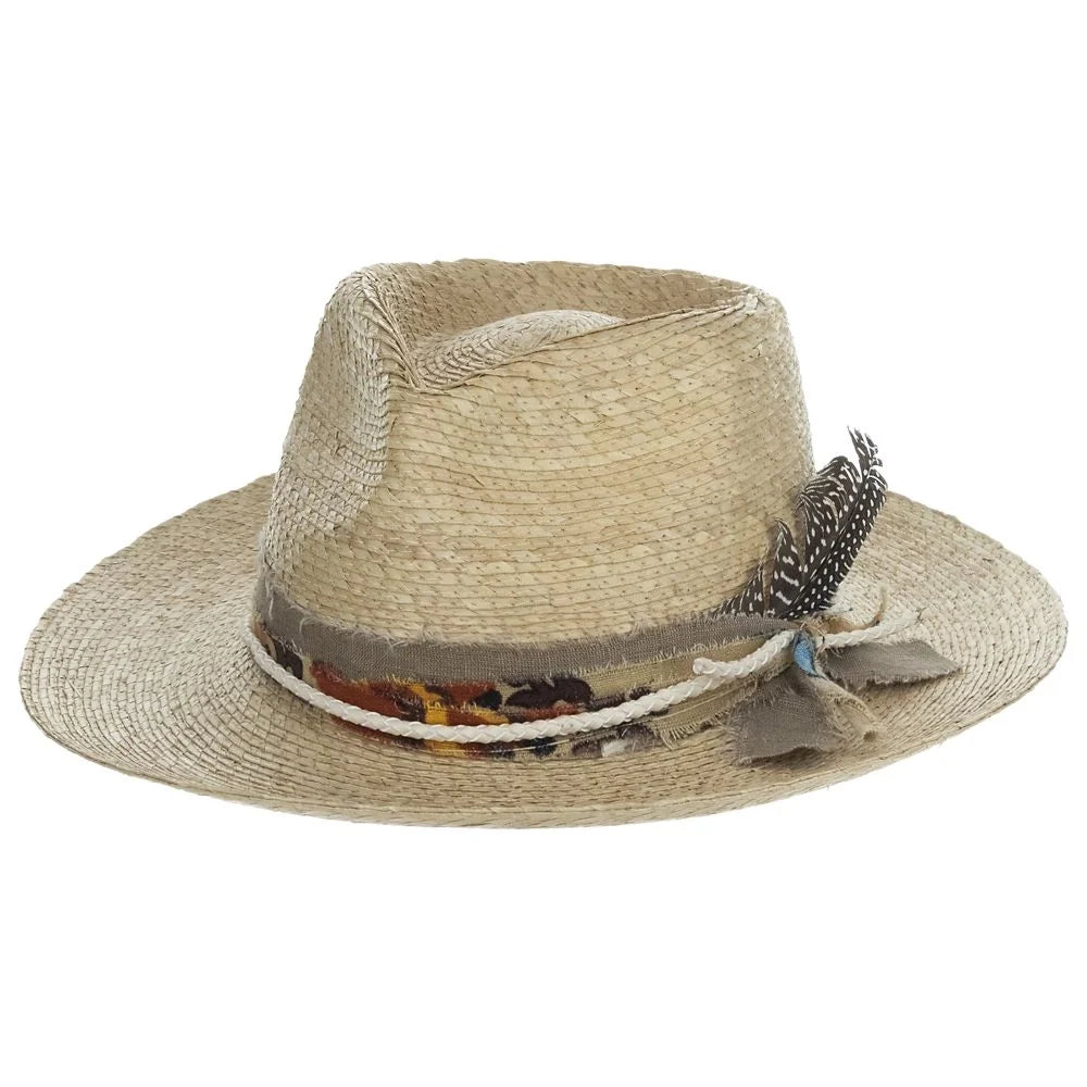 Jayden Palm Straw Fedora Hat by Justin