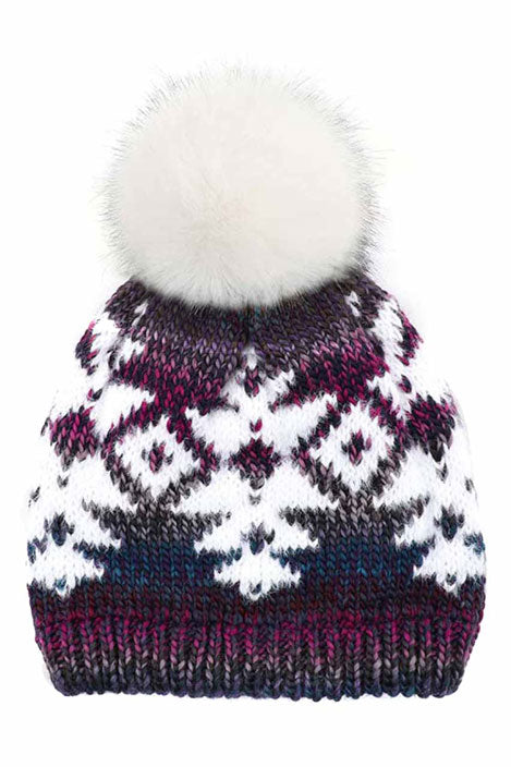 Multi Yarn Aztec C.C. Beanie Hat