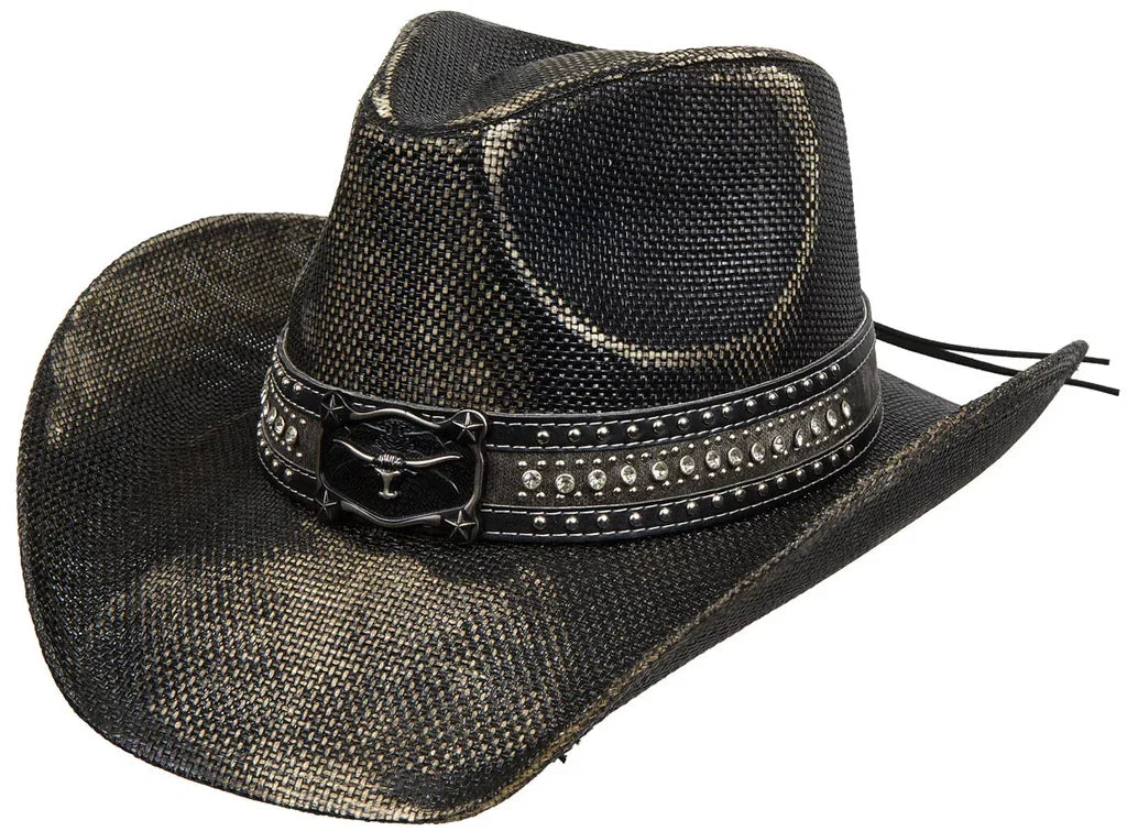 Midnight Sparkle Toyo Straw Cowgirl Hat by Deadwood