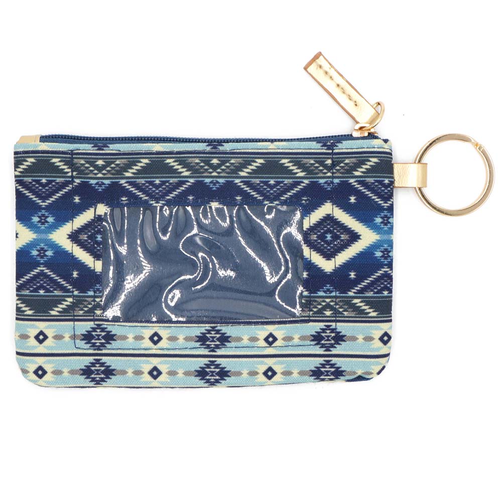Boho Aztec Patterned ID Wallet Detachable Lanyard