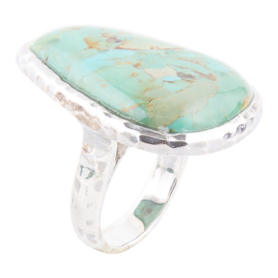 Abstract Blue Turquoise & Sterling Silver Ring