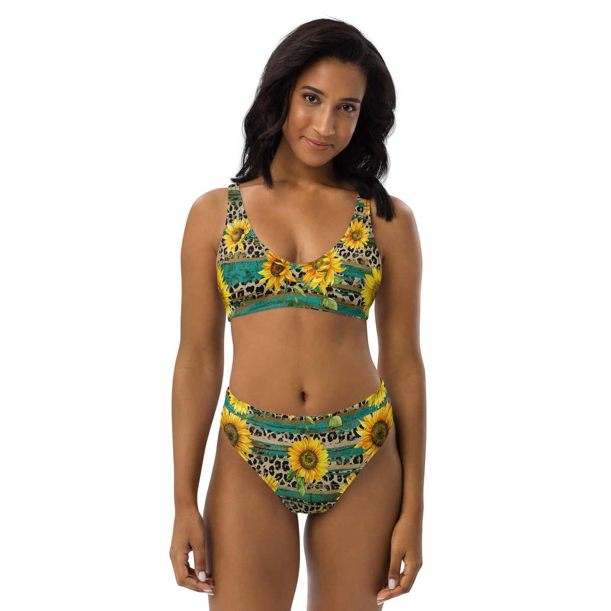 Leopard Print & Sunflower Bikini by Baha Ranch