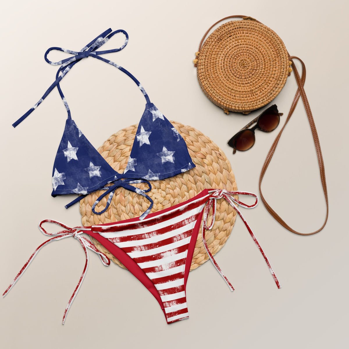 Stars & Stripes String Bikini by Baha Ranch