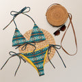Yeehaw Teal Aztec String Bikini by Baha Ranch