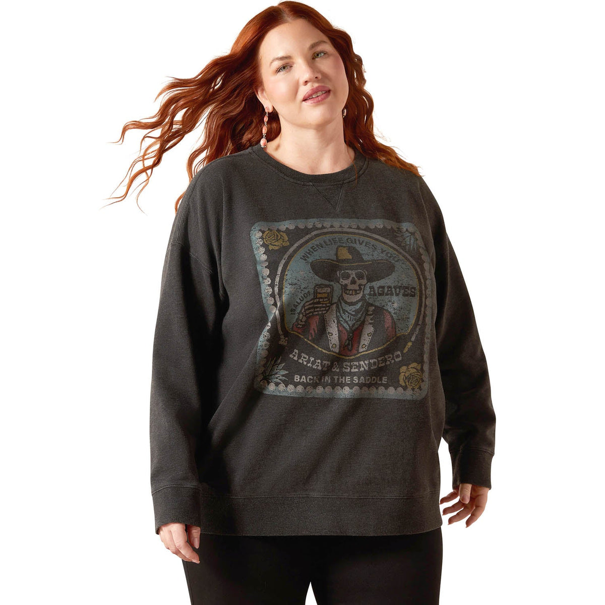 Oversized Sendero "When Life Gives You Agaves" Ariat Sweatshirt – Limited Edition