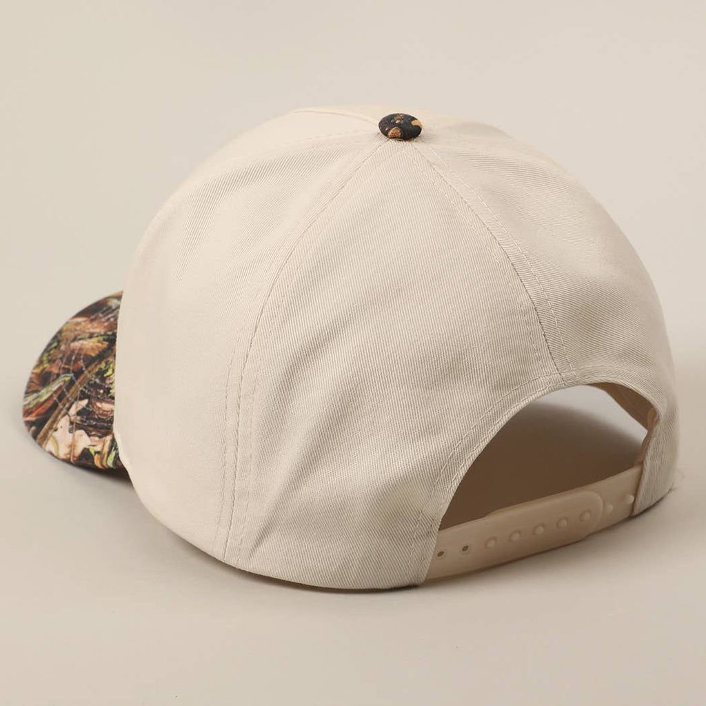 Beer Me Embroidered Trucker Hat — Leopard or Camo with Adjustable Strap & Breathable Mesh