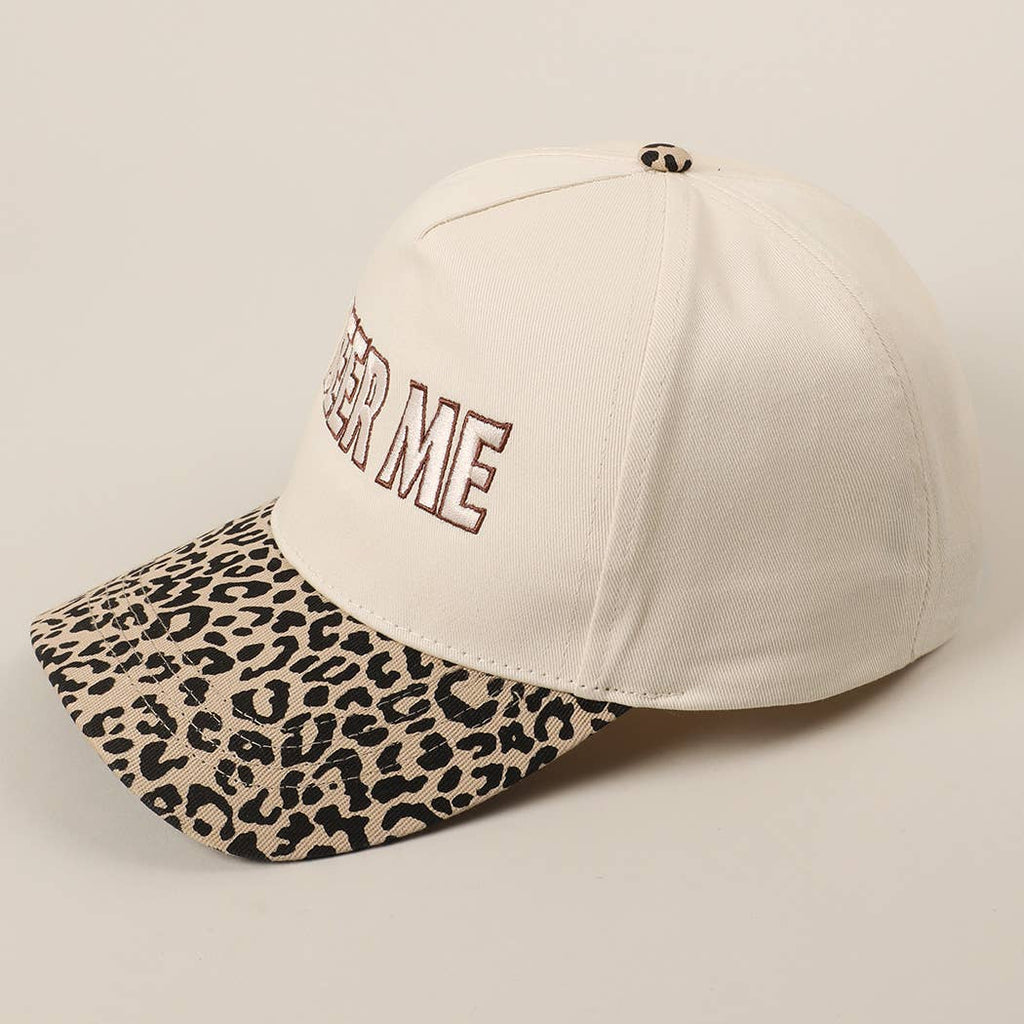 Beer Me Embroidered Trucker Hat — Leopard or Camo with Adjustable Strap & Breathable Mesh