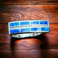 Blue Opalite Inlay Sterling Silver Ring — Size 10 (Native-Style)