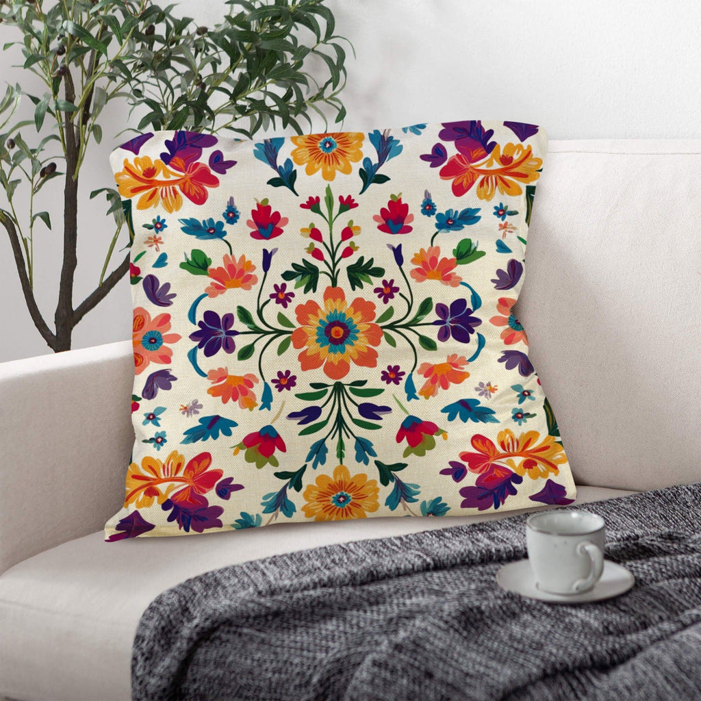 Colores de Mexico Floral Pillow Case Custom Pillow Case