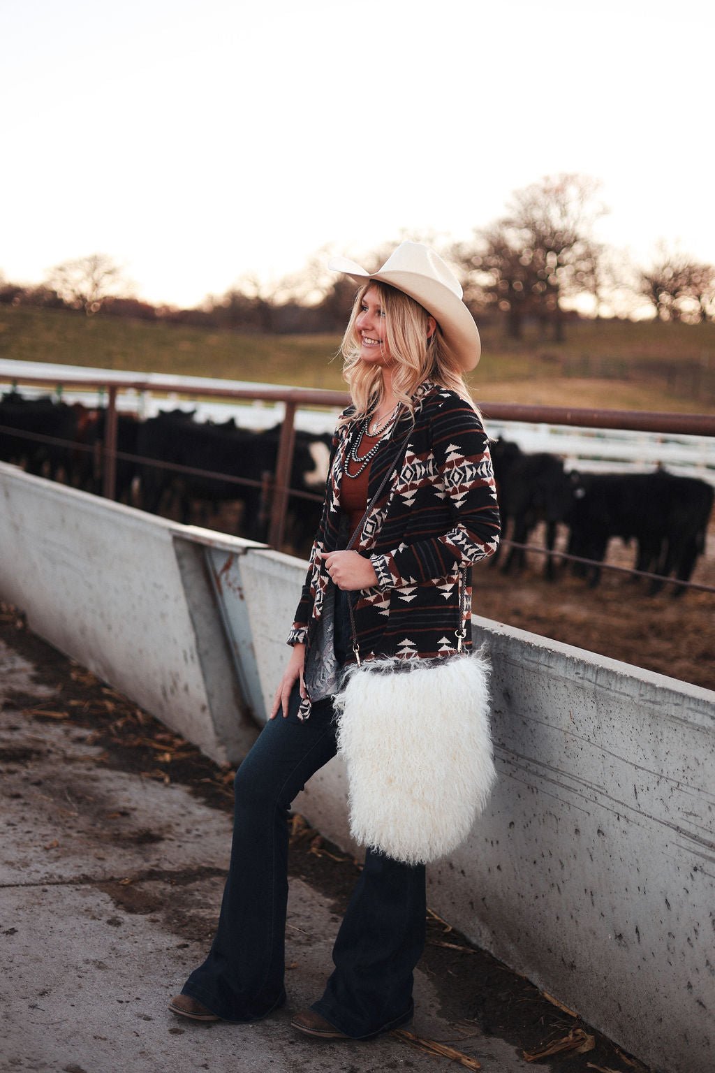 Calgary Western Open Front Bombom Cardigan — Luxurious Soft Layering Piece Made in USA (Medium available)