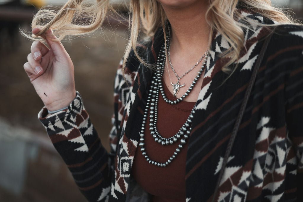 Calgary Western Open Front Bombom Cardigan — Luxurious Soft Layering Piece Made in USA (Medium available)