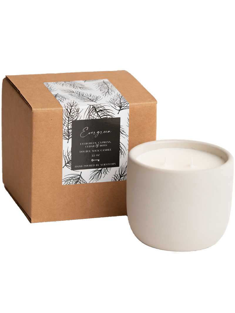 Evergreen Cement Candle 22 oz