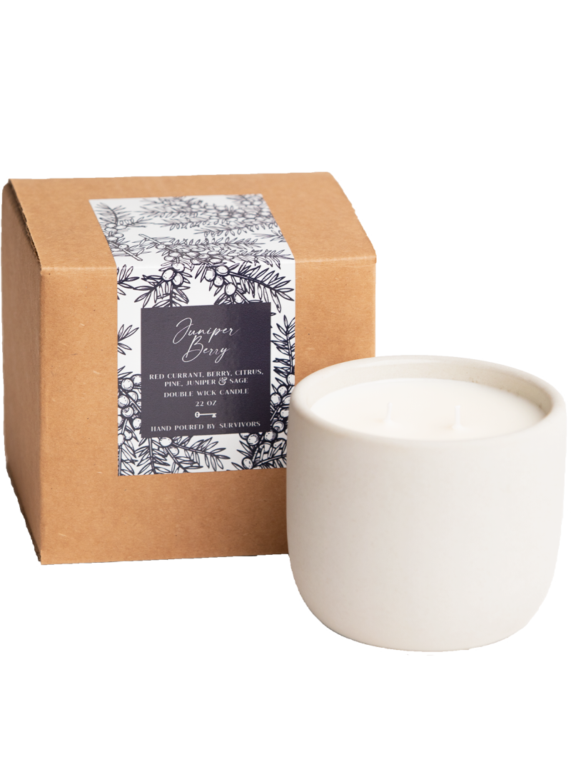 Juniper Berry Cement Candle 22 oz