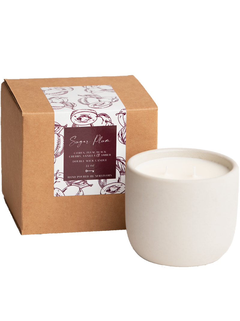 Sugar Plum Cement Candle 22 oz
