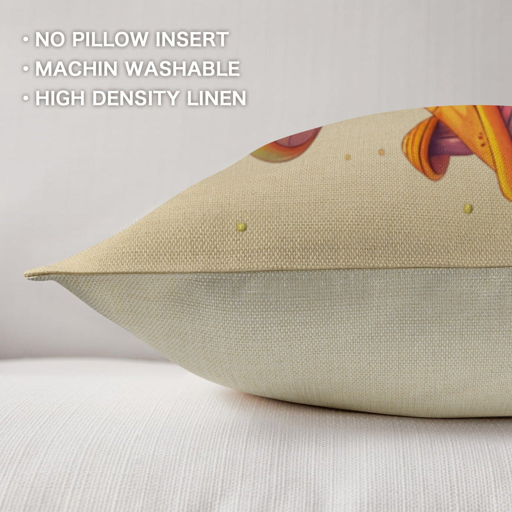 Retro Mushrooms Pillow Case