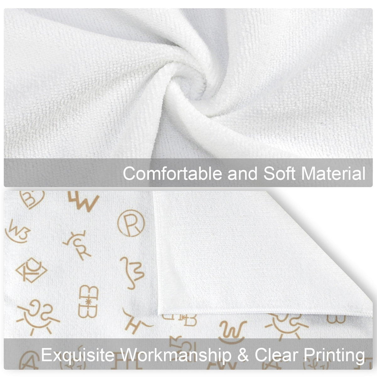 Minimalistic Western Highland Cow Cattle Brands Kitchen Towels Set of 4