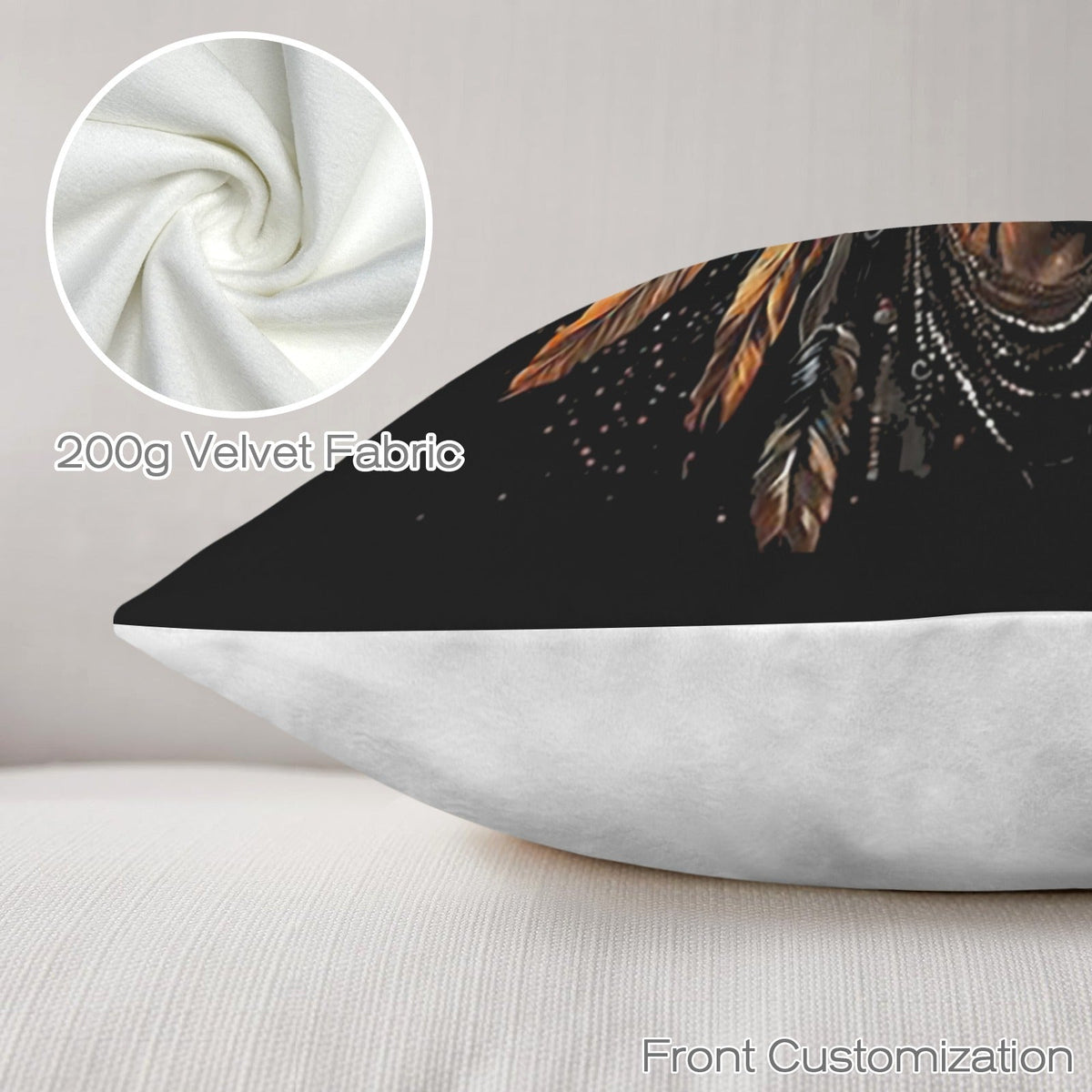 Painted Native Velvety Soft Pillow Case by Baha Ranch
