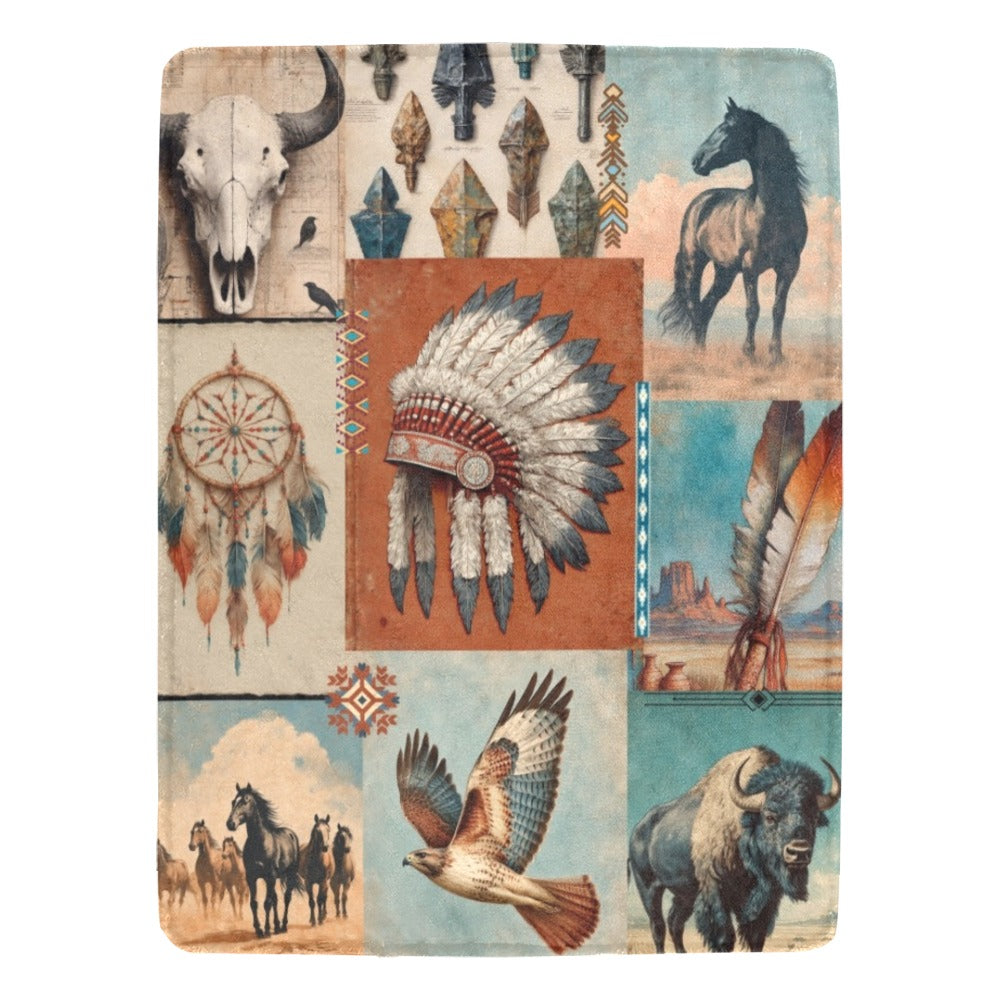 Bohemian Dreams Minky Soft Throw Blanket 60" X 80"