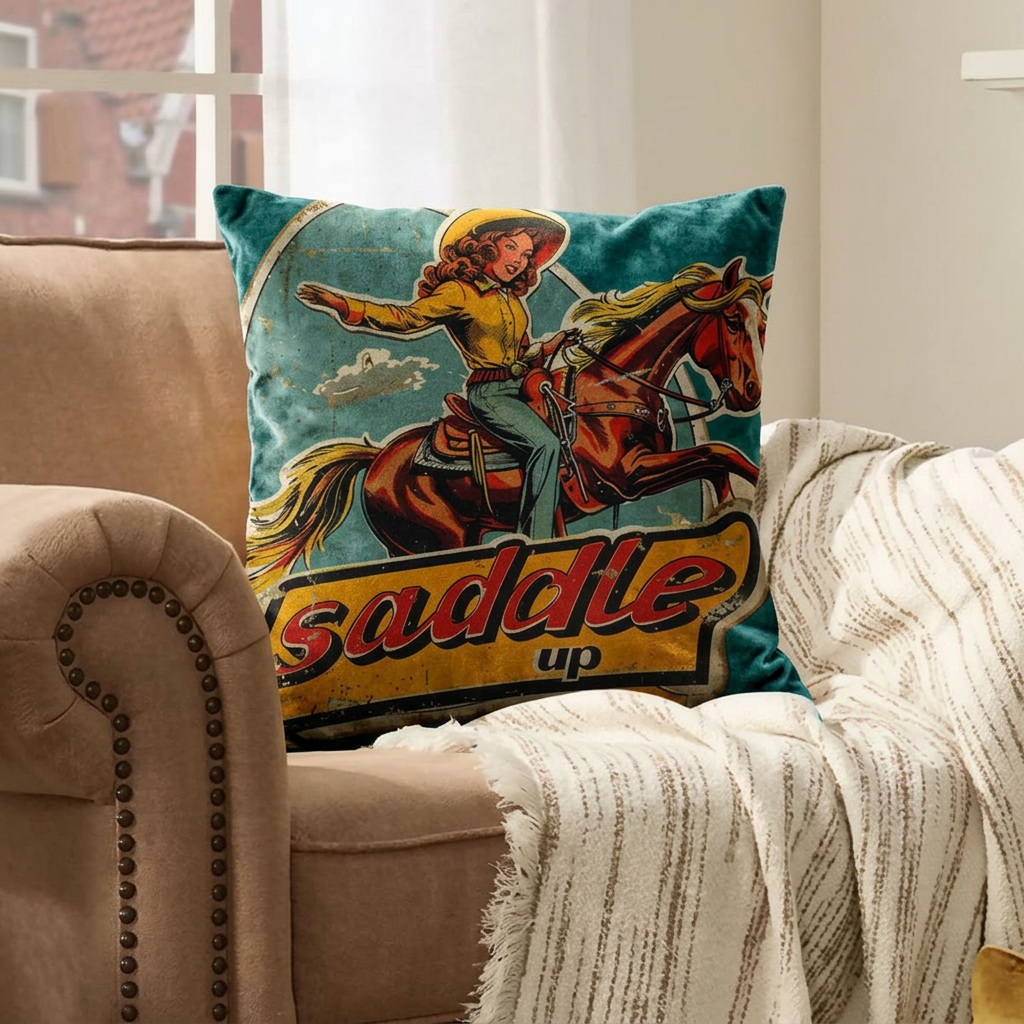 Saddle Up Velvety Soft Pillow Case