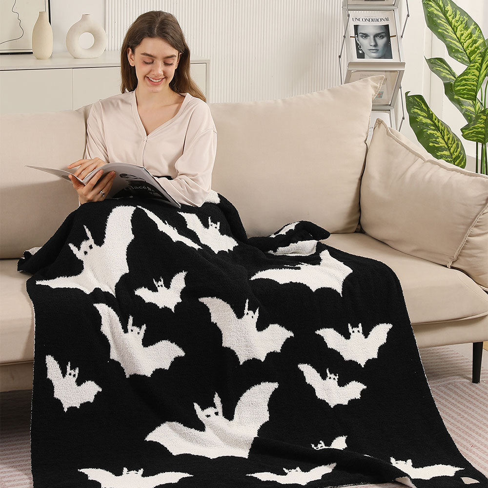 Halloween Patterned Reversible Throw Blanket
