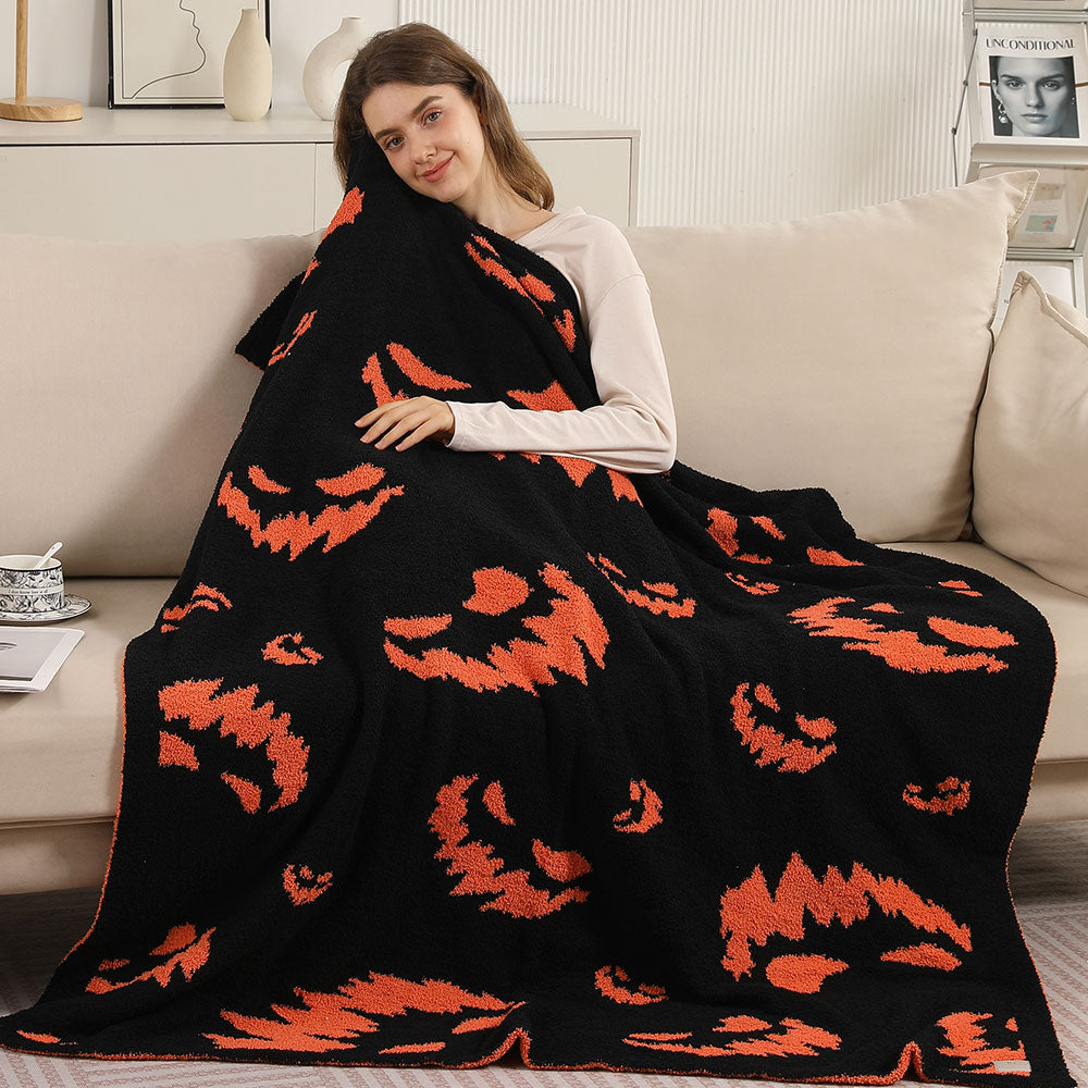 Halloween Patterned Reversible Throw Blanket