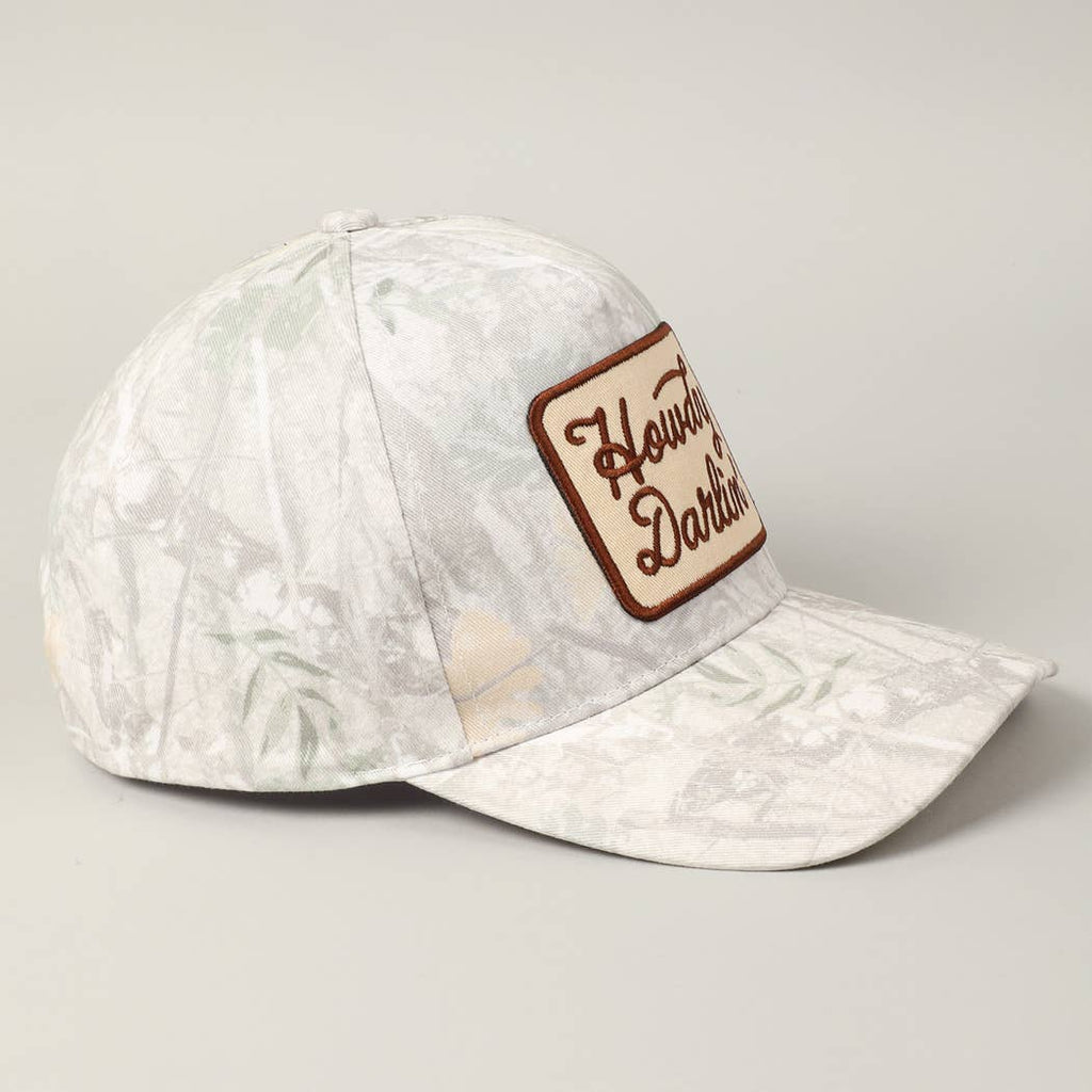Howdy Darlin- Realtree Camo Patch Trucker Hat — 100% Cotton with Adjustable Snapback