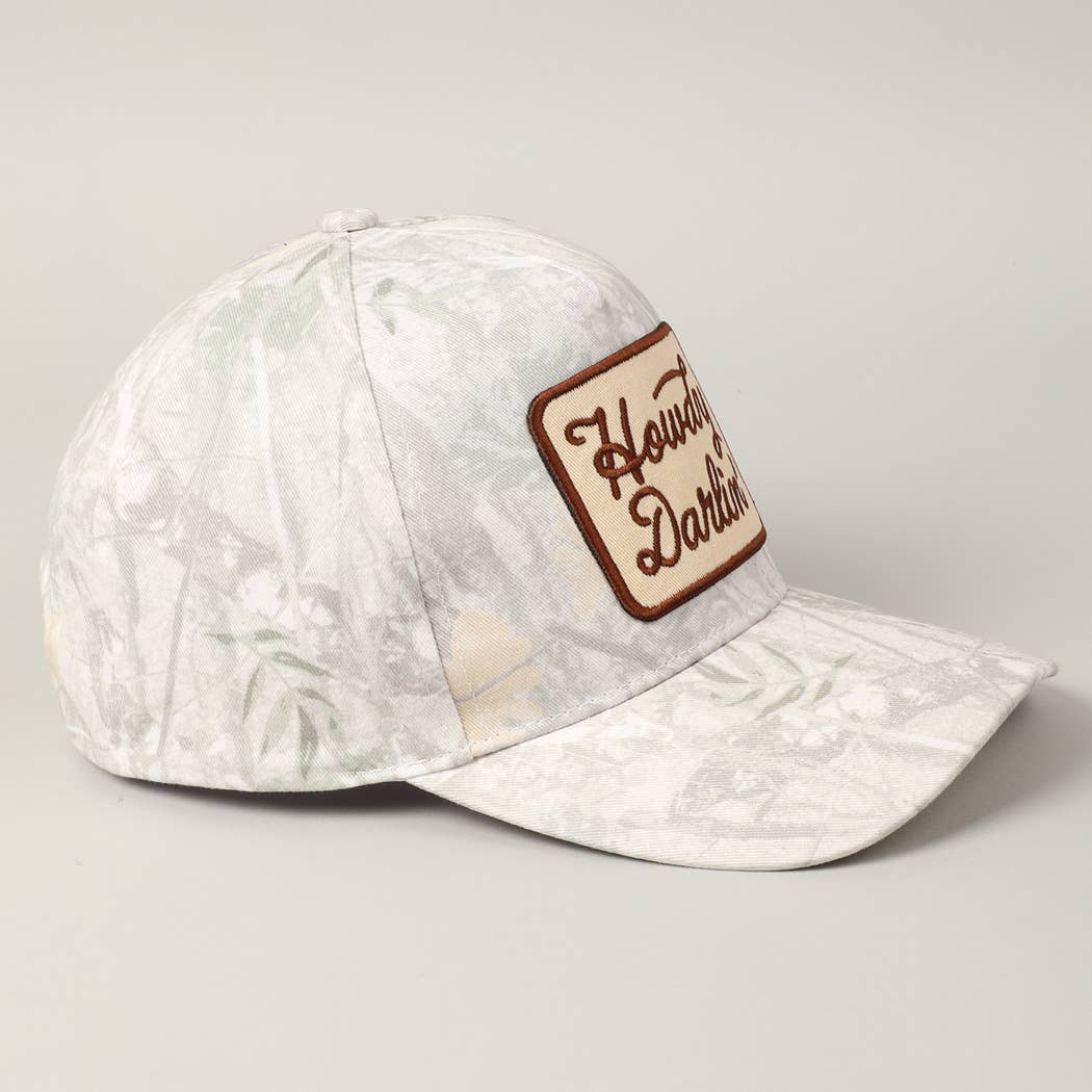Howdy Darlin- Realtree Camo Patch Trucker Hat — 100% Cotton with Adjustable Snapback