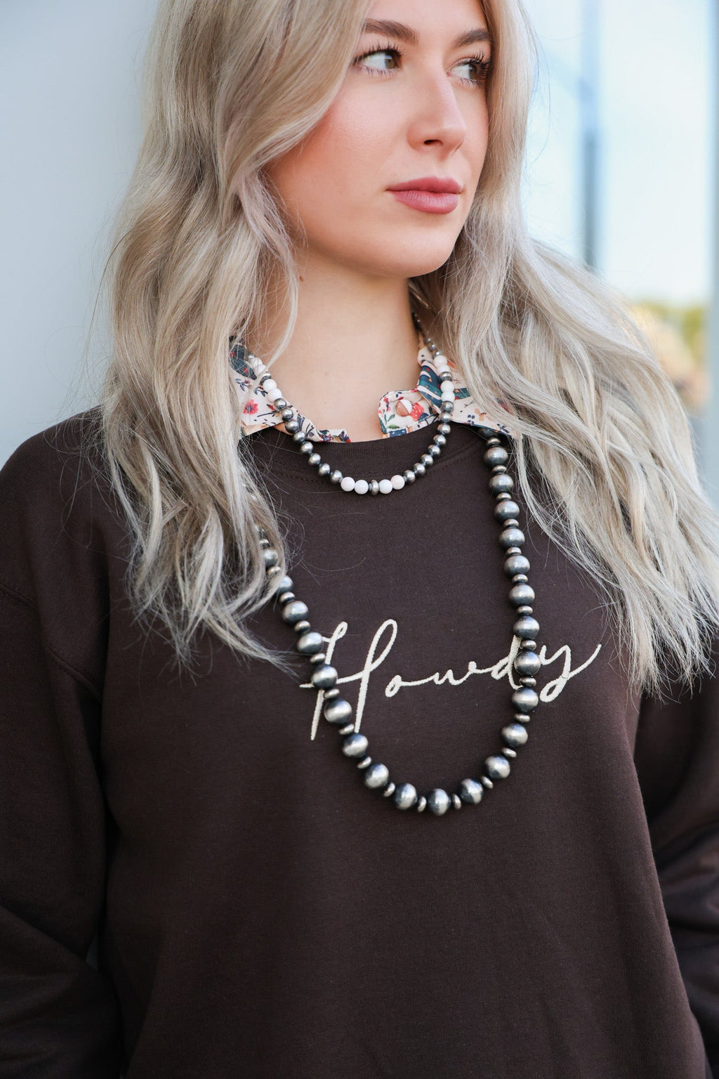 Howdy Embroidered Western Sweatshirt — Soft Gildan Fabric