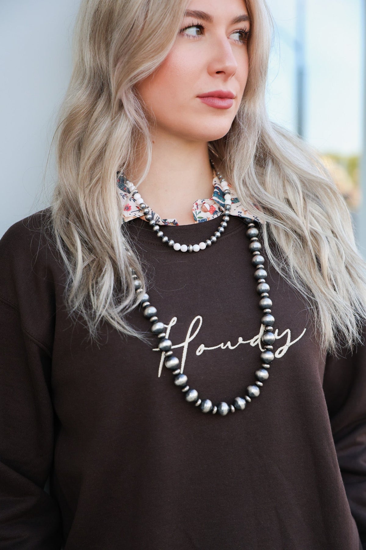 Howdy Embroidered Western Sweatshirt — Soft Gildan Fabric