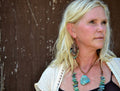 Leather Necklace with Genuine Natural Turquoise Pendant 249q