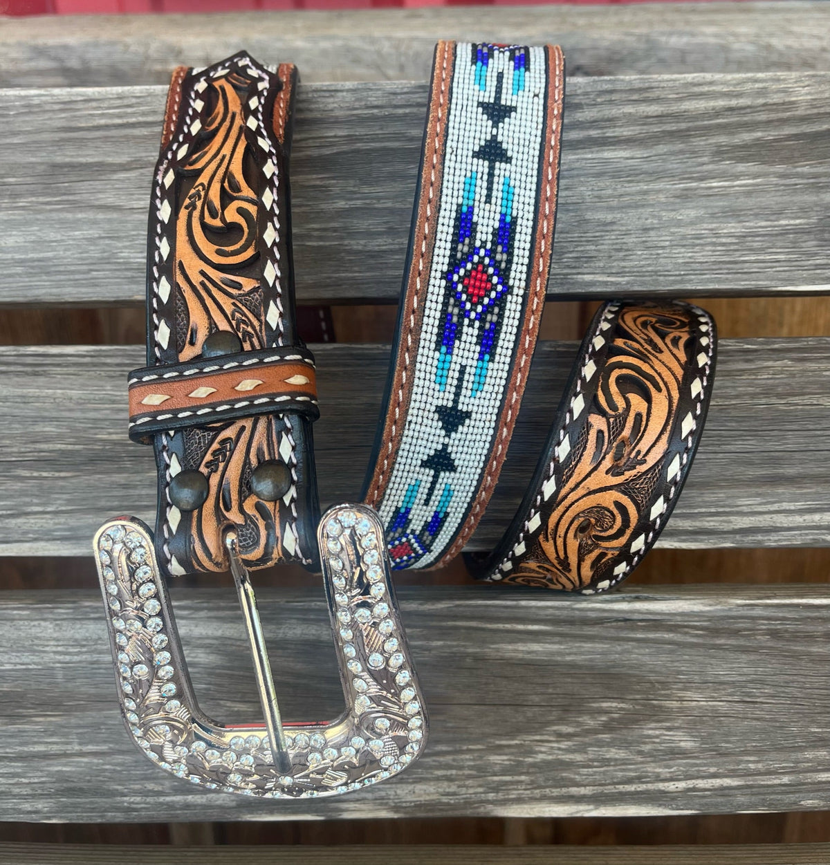 Navajo Beaded Women's Belt by Nocona