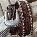 Floral Studded Women's Belt by Nocona