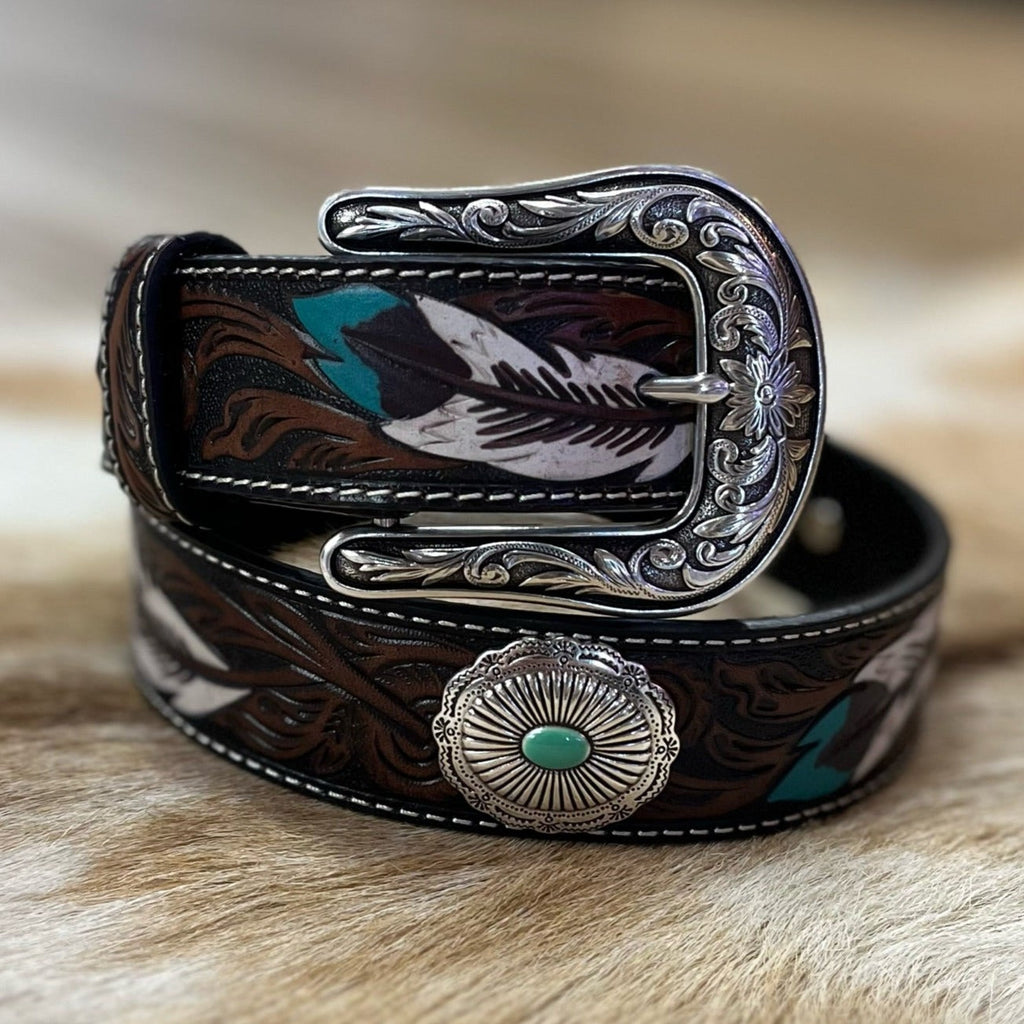 Painted Feathers Women's Belt by Ariat