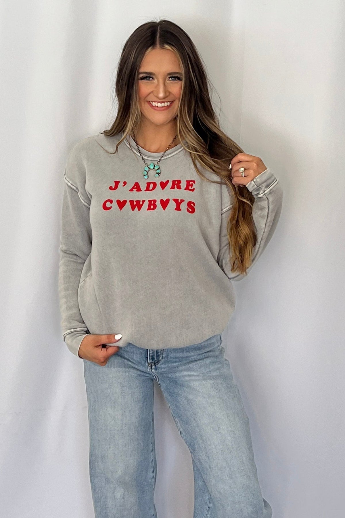 J Adore Cowboys Sweatshirt — Vintage Soft Brushed Pullover