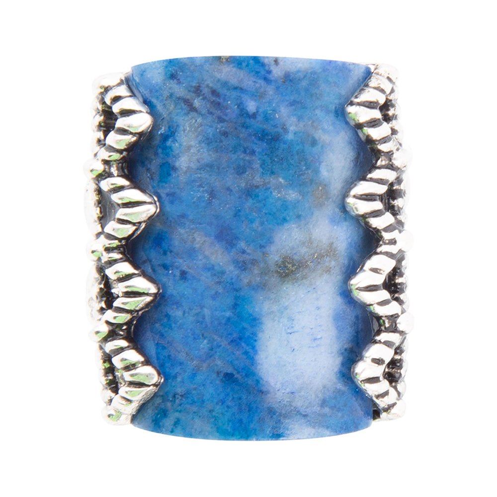 Blue Lapis Slice & Sterling Silver Ring
