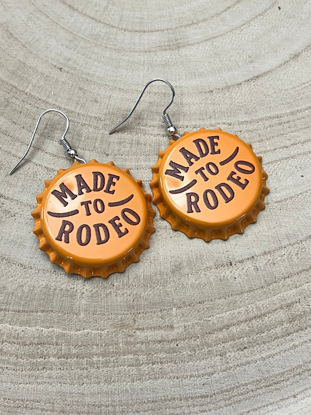 Made to Rodeo Beer Cap Earrings — Playful Rodeo Statement