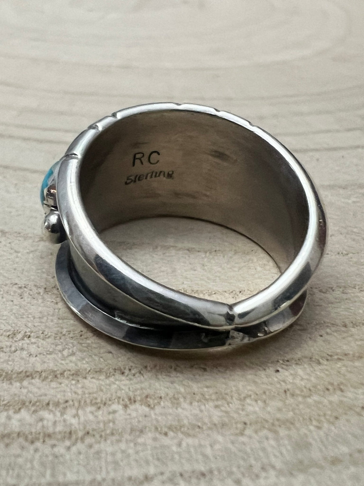 Reed Charley Navajo Kingman Turquoise Sterling Silver Ring