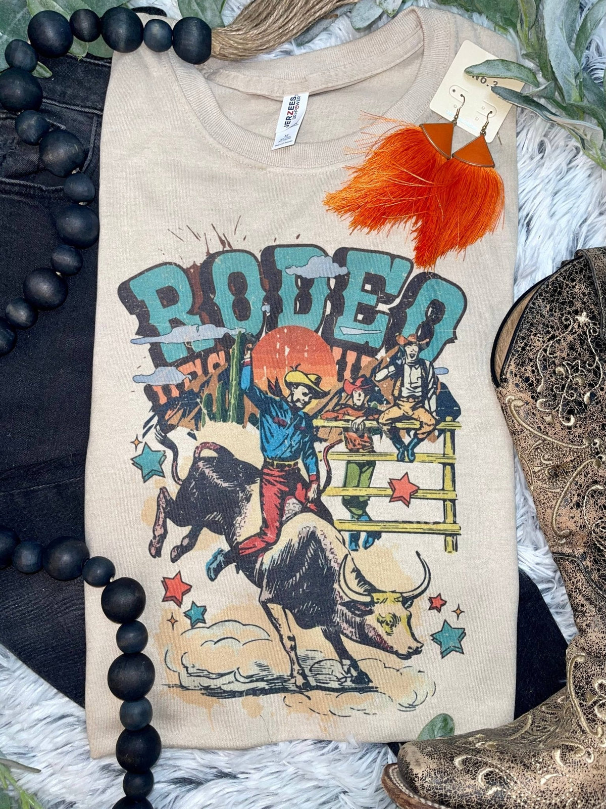 1/2 Penny Vintage Rodeo Bull Rider Western Tee