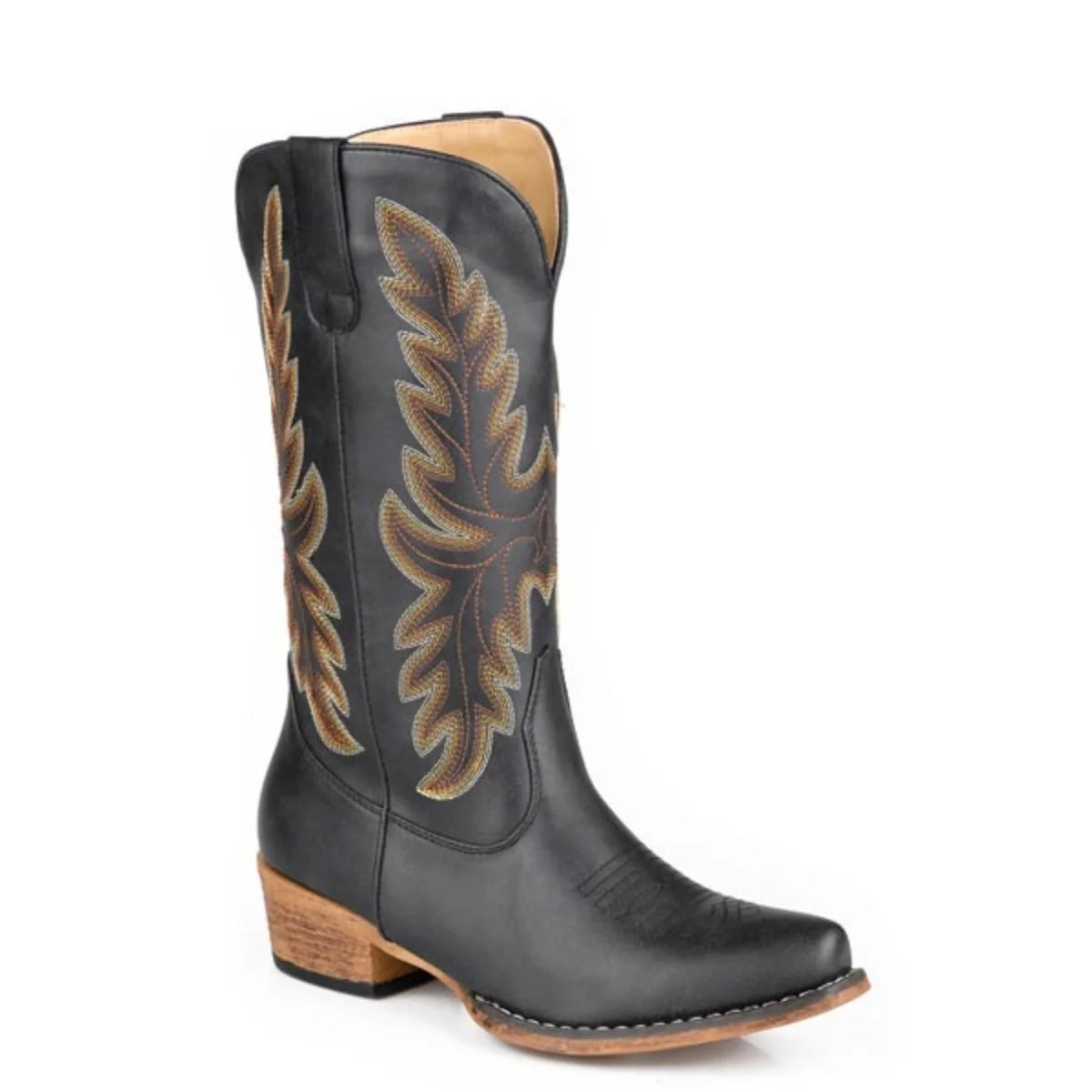 Sundown Women's Black Cowgirl Boots by Roper