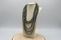 5-Strand Faux Sterling Pearl Western Necklace & Earring Set — Single-Clasp Layered