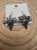 Wild Bull Skull Dangle Earrings — Edgy 1½" Drop
